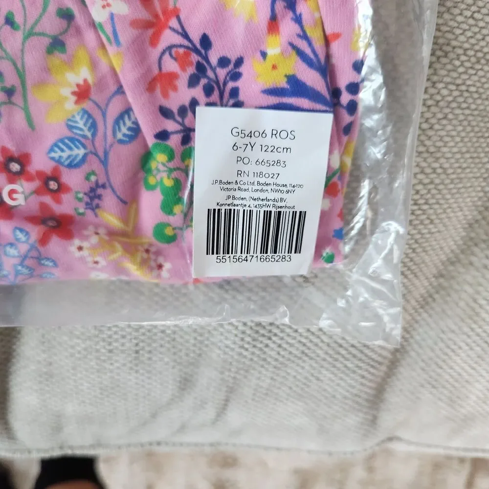 Mini Boden 6-7Y Pink Floral Blossom Ariel Twirly Jersey Dress NWT